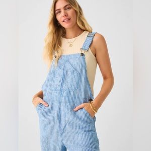 Faherty Overall Linen Stripe size Small